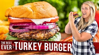 Best Ever Juicy Turkey Burgers [upl. by Kiele974]