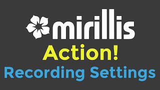 My Mirillis Action Screen Recording Settings [upl. by Nachison5]