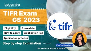 TIFR GS EXAM 2023  How to Fill Application Form  Eligibility  Exam Date StepbyStep Explanation [upl. by Kcirdef]