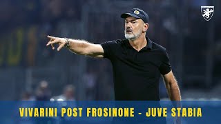 SERIE B 2425  MISTER VIVARINI POST FROSINONE  JUVE STABIA [upl. by Amle]