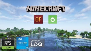 Minecraft Sodium vs Optifine  Lenovo LOQ RTX 3050 6GB [upl. by Malka]