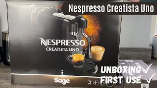 Nespresso Creatista Uno UNBOXING and FIRST USE  Nespresso Machine Reviews and Unboxings [upl. by Eceined]