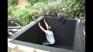 Pond liner installation video from QBS Butyl UK [upl. by Ydnas]