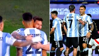 Argentina vs Peru 10  Lautaro Martínezs Goal Secures Key Win  World Cup 2026 Qualifiers [upl. by Ahsimot]