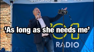 Singer captivates audience with powerful Matt Monro Classic As Long As She Needs Me [upl. by Eatnoled577]