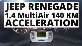 Jeep Renegade 14 MultiAir 140 hp MT6  acceleration 0100 kmh [upl. by Sweet]