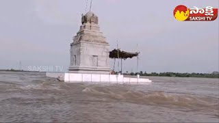 Heavy Flood Flow Into Tungabhadra Dam  Mantralayam under water  Sakshi TV [upl. by Hosfmann]