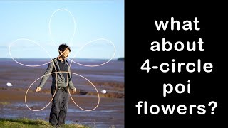 Poi flowers 4 poi circles makes 5 antispin petals or 2 inspins [upl. by Yeargain]