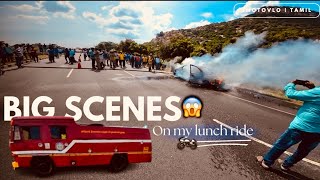 Lunch ride  vaniyambadi biriyani  Daily vlog  live accident scene  tamilmotovlog Sayamsview [upl. by Evers]