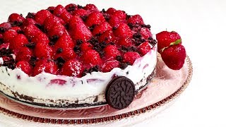 OREOERDBEERTORTE ohne Backen  Kühlschranktorte [upl. by Ignatz]