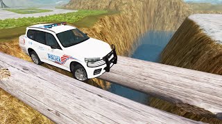 Cars vs Log Bridge  BeamNG Drive [upl. by Kaiser851]