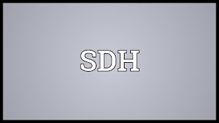 SDH Meaning [upl. by Esinwahs200]