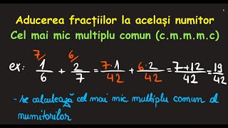 Aducerea fractiilor la numitor comun cmmmc cls 5 exercitiiInvata Matematica UsorMeditatii Online [upl. by Thorsten83]