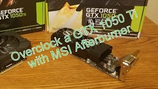 How to overclock a GPU with MSI afterburner  GTX 1050 Ti overclock [upl. by Motteo]