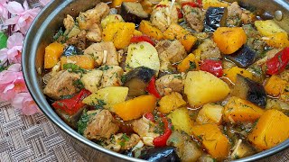 Вкуснейший УЖИН из ТЫКВЫ и Мяса Тушеное мясо с Тыквой на сковороде с овощами Рагу из Тыквы с мясом [upl. by Westfahl]