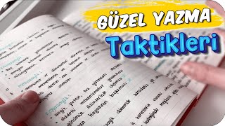 Güzel Yazı Yazma Taktikleri  Notların İnci Gibi Görünecek ✍🏼 ✨ [upl. by Veal]