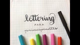 LETTERING PARA PRINCIPIANTES Materiales y pasostrazos básicos [upl. by Zaremski139]