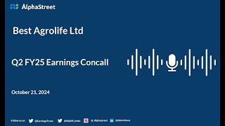 Best Agrolife Ltd Q2 FY202425 Earnings Conference Call [upl. by Anirtruc]