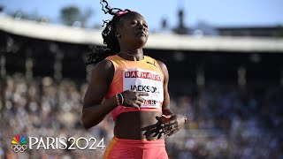 Shericka Jackson avenges Oslo loss with Stockholm 200m victory  NBC Sports [upl. by Nauhs287]