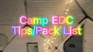 Camp EDC Tips amp Pack List [upl. by Adekahs]