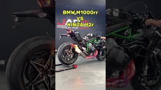 BMW M1000rr VS NINJA H2r EXHAUST BACK FLAME🔥 [upl. by Eixor]