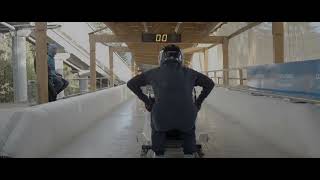 Monobob Training in Lillehammer Norway  Team Japan  4K Anamorphic [upl. by Grubb]