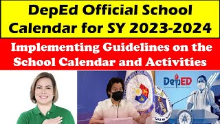 Latest UPDATE DepEd Official School Calendar for School Year 20232024wildtvoreg [upl. by Annahsohs]