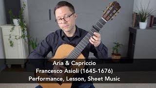 Aria amp Capriccio by Francesco Asioli and Lesson for Classical Guitar [upl. by Notxap]