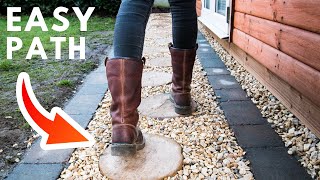 How to Install an EASY Paver Walkway For BEGINNERS [upl. by Nedrah844]