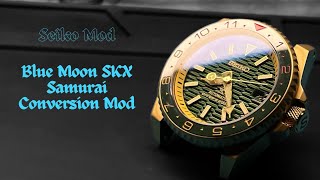 Seiko Mod  Blue Moon SKX Samurai Conversion Mod [upl. by Ammann]