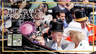 The Royal Procession at Royal Ascot 2024 Day Three [upl. by Ellerrehs]