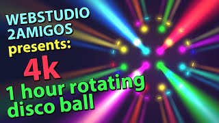 Colourful rotating disco ball in 4K  Party background  Party Lights for home disco [upl. by Buford986]