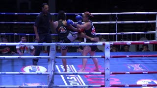 Farida Okiko Tiger Muay Thai vs Gemma AKA Thailand  Chalong Boxing Stadium 1952015 [upl. by Dorman]