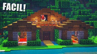 ✅Cómo hacer una casa BONITA para SURVIVAL en Minecraft🏡 FÁCIL Y RÁPIDO 6 [upl. by Demmy]