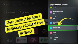 KODAK Android TV  How to Clear Cache of All Apps  Fix Storage PROBLEM Free UP Space [upl. by Sacks]