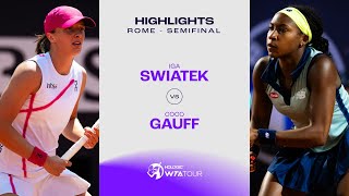 Iga Swiatek vs Coco Gauff  2024 Rome Semifinal  WTA Match Highlights [upl. by Nylorak]