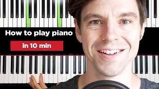 How to play piano in 10 MIN  Easy Song  Beginner lesson [upl. by Komara56]