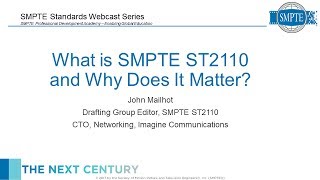 SMPTE ST 2110 – Professional Media Over Managed IP Networks [upl. by Yug]