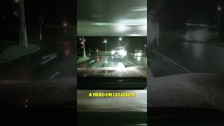 Idiot Turns Into Oncoming Traffic At Night dashcam baddrivers pickuptruck [upl. by Vincents]