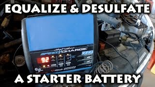 How To EQUALIZE amp DESULFATE Bring Your Old Starter Battery BACK TO LIFE [upl. by Neerol]