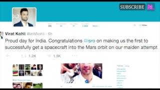 Bollywood Celebrities Congratulate ISRO For Mangalyaan [upl. by Yruama]