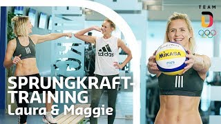 Richtig SPRUNGKRAFT trainieren  mit Laura Ludwig und Maggie Kozuch  Trainingshelden [upl. by Francyne]