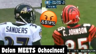 When Deion Sanders MET Chad Ochocinco in a NFL Game 😱 Deion Sanders Vs Chad Johnson amp Bengals WRs [upl. by Resneps]