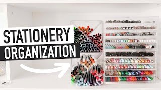 STATIONERY ORGANIZATION TIPS amp IDEAS  home office storage [upl. by Eihtak369]