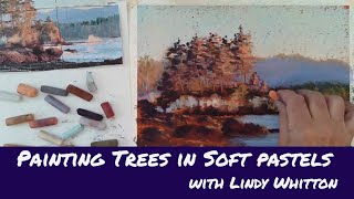 Painting trees in soft pastel [upl. by Anyehs329]