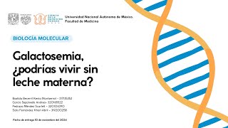 Galactosemia ¿podrías vivir sin leche materna [upl. by Trillby]