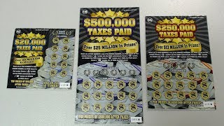 TAXES PAID Illinois Lottery January 2018 Instant Win Tickets  500000 250000 20000 [upl. by Eneleuqcaj470]