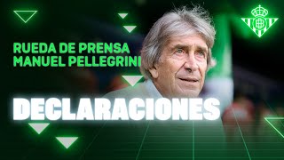 Rueda de prensa de Manuel Pellegrini tras el OsasunaRealBetis 🗣🎙  Real BETIS Balompié [upl. by Yentirb]