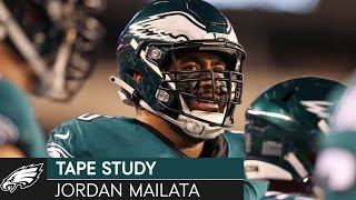 Jordan Mailata Breaks Down the Eagle Offensive Line Film  Eagles Tape Study [upl. by Skolnik]