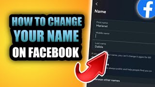 HOW TO CHANGE YOUR NAME ON FACEBOOK  2024 UPDATE facebooknamechange [upl. by Anu]